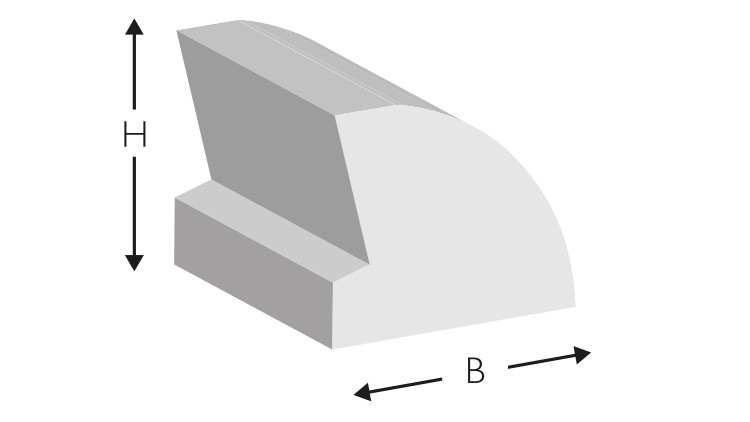 Kork-Profil PRO mit Abstandhalter, 700 × 8 × 7 mm
