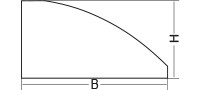 Vollgummi-Profil B/2, 700 × 12,5 × 6,5 mm